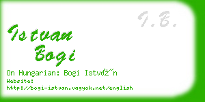 istvan bogi business card